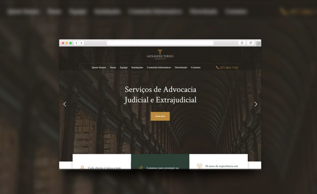 Mockup site alexandre torres advogados