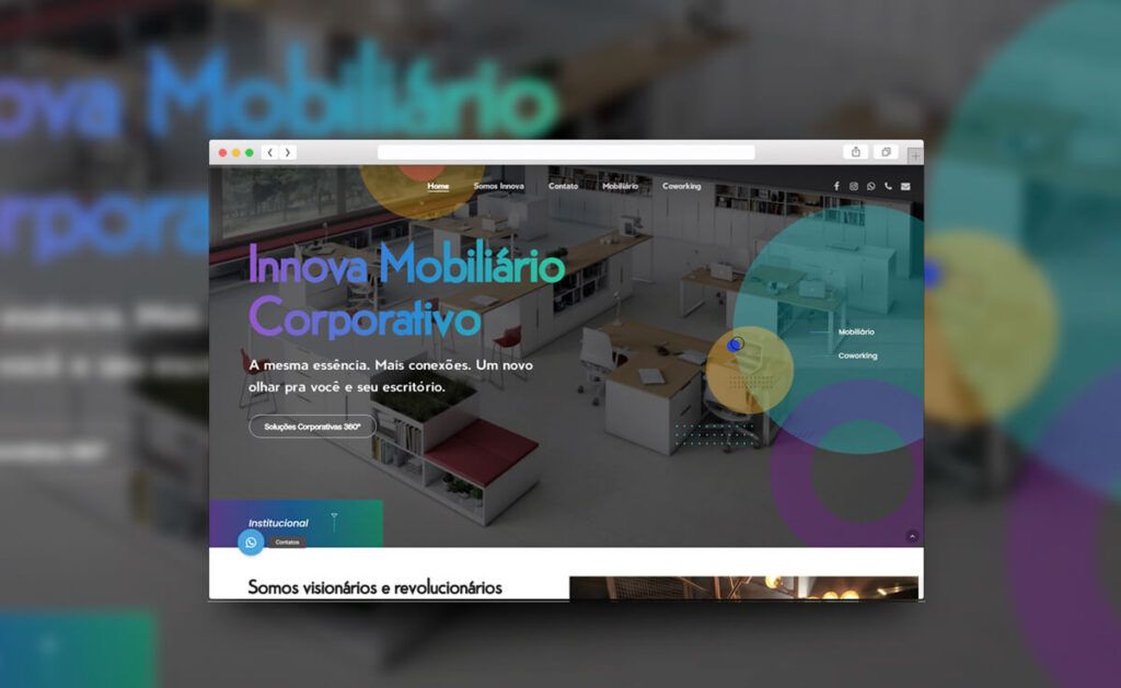 Mockup site Corporação Innova