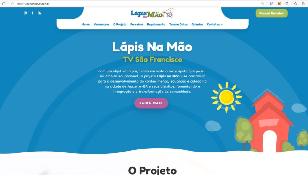 Screenshot Site Lapis na Mão TV São Francisco