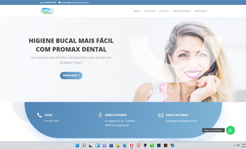 Screenshot Site Promax Dental