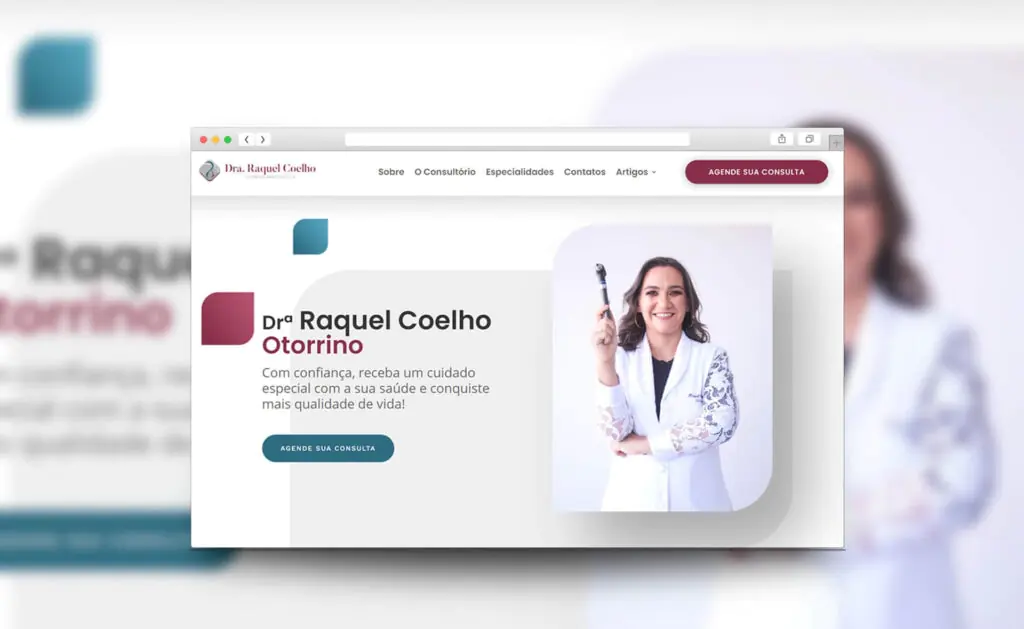 Mockup site doutora raquel coelho otorrino