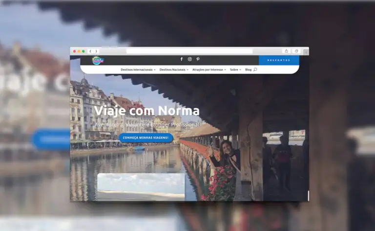 Mockup Site Viaje com Norma